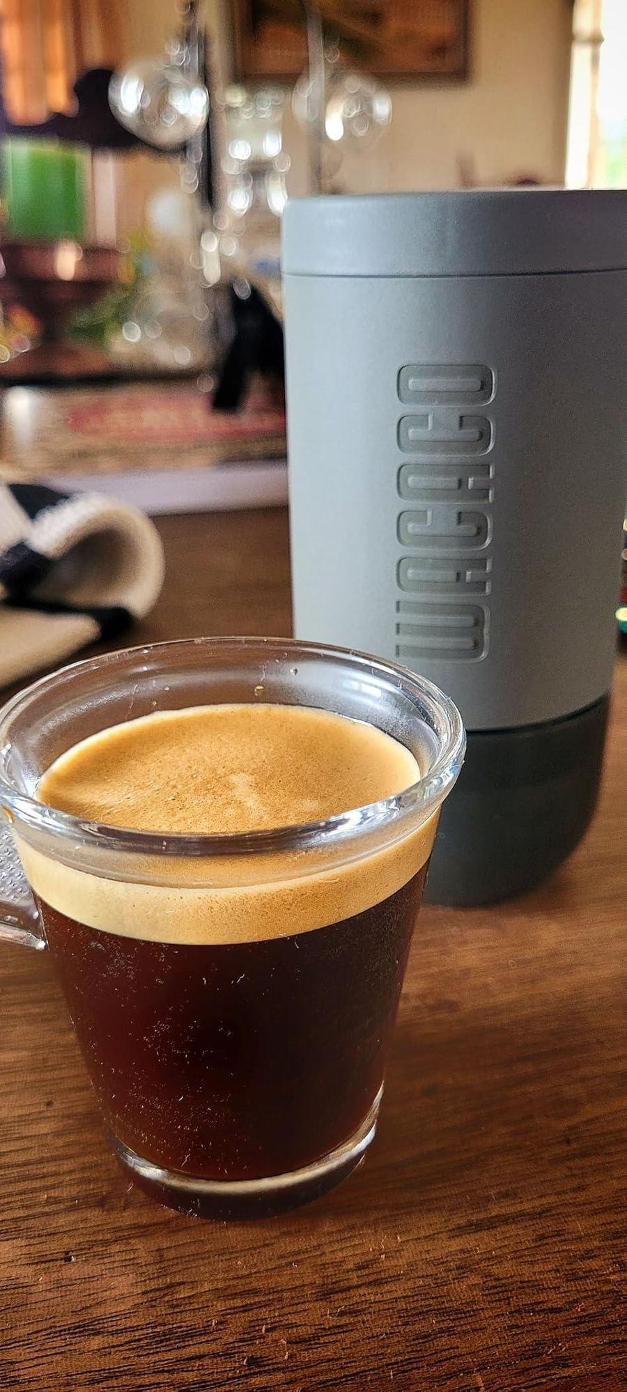 Espresso double shot dengan crema